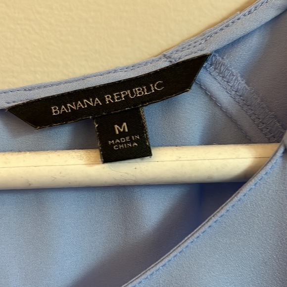 Banana Republic Baby Blue Flutter blouse, M - Picture 2 of 5